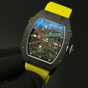 RICHARD MILLE RM 67-02 EXTRA FLAT UAE EDITION CARBON WITH YELLOW STRAP