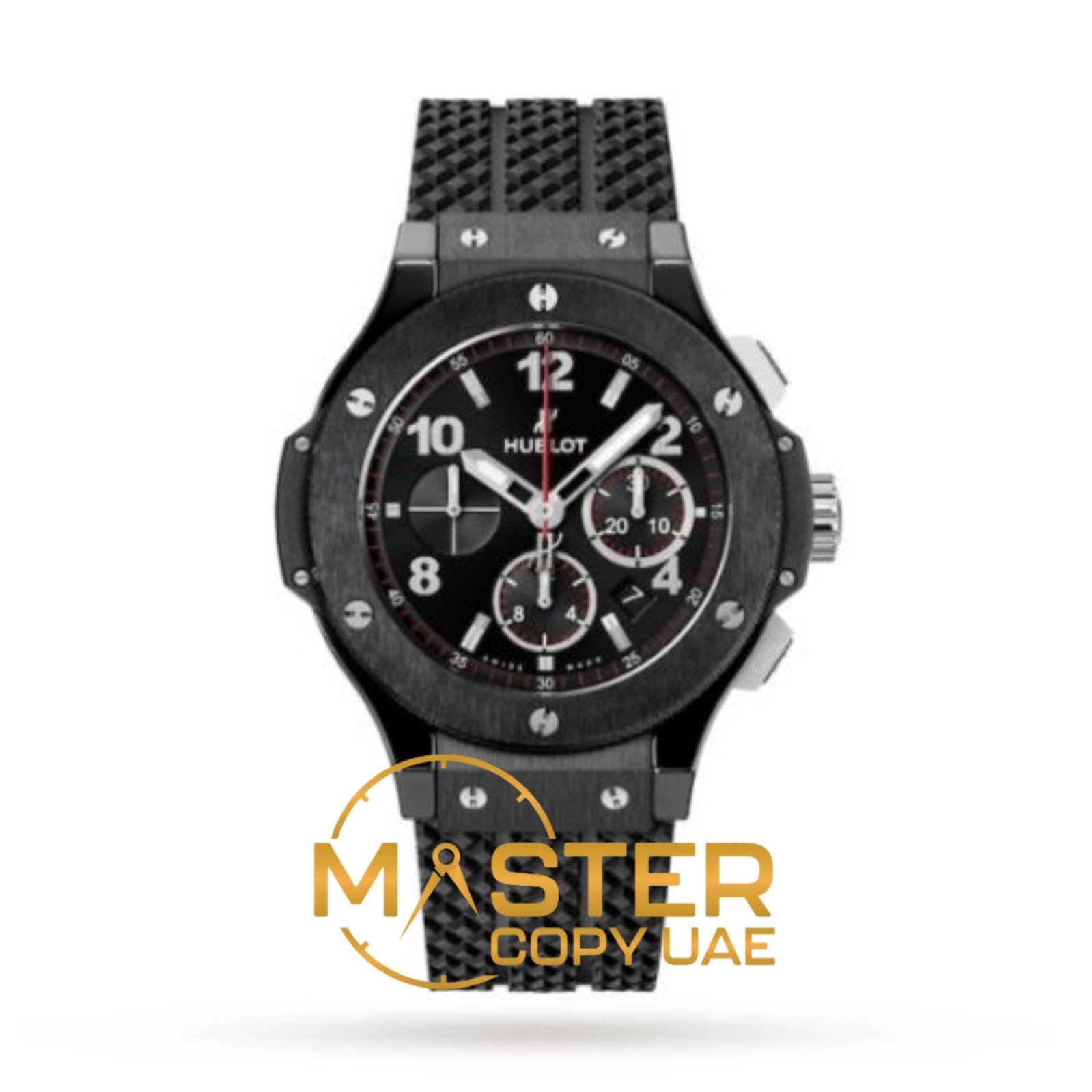 Replica Hublot Big Bang Men Automatic Black Rubber Watch 301.CM.130.RX